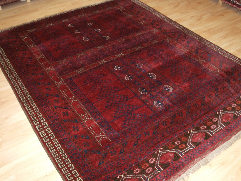 OLD AFGHAN PURDAH ENSI RUG, CHAKESH VILLAGE, SUPERB CONDITION, CIRCA 1920