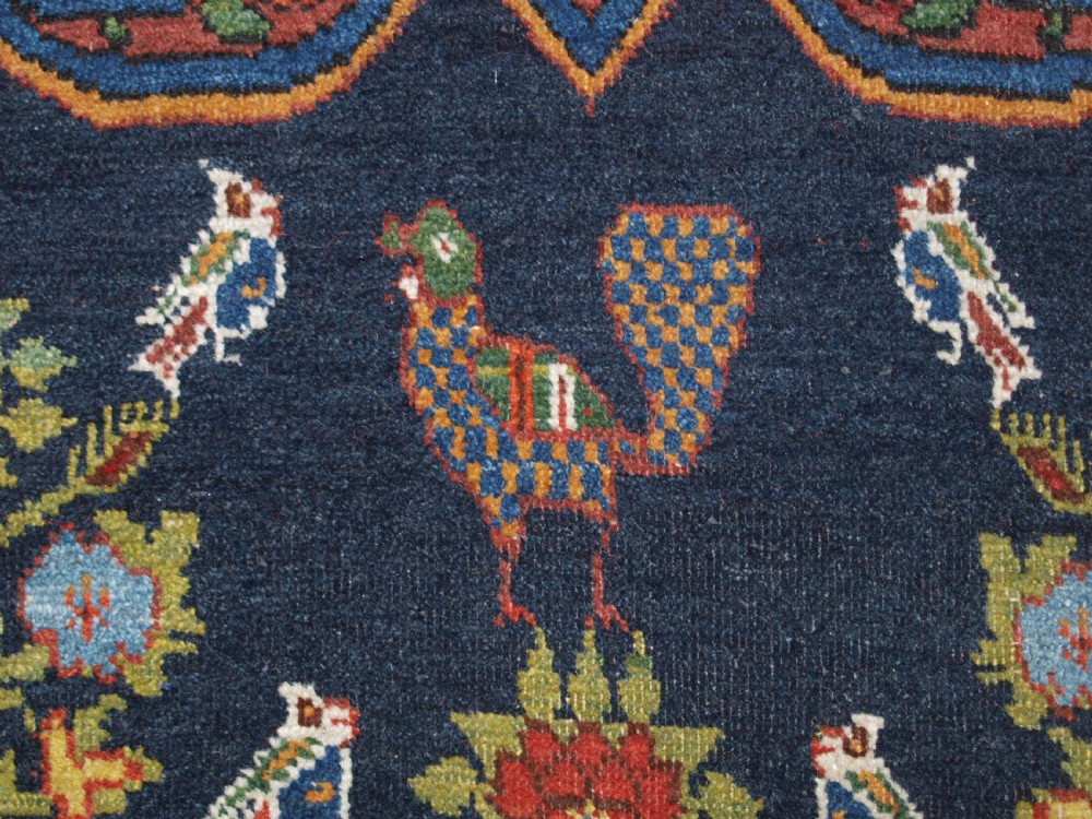ANTIQUE PERSIAN AFSHAR RUG WITH VASE DESIGN, BIRDS AND FLOWERS, CIRCA 1900/20. View XI