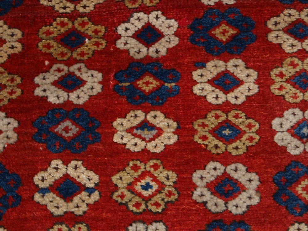 ANTIQUE TURKISH BERGAMA RUG, ALL OVER FLORAL DESIGN, 2ND HALF 19TH CENTURY. View VIII