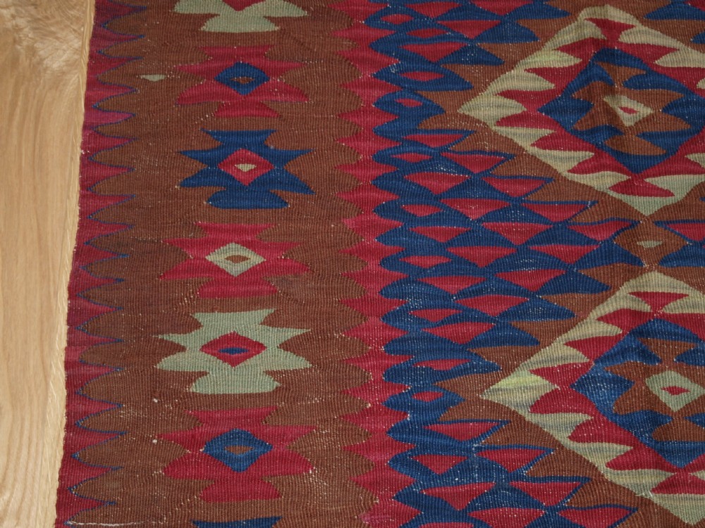 OLD SHARKOY KILIM, SMALL SIZE WITH GOOD COLOUR AND DESIGN, CIRCA 1920. View IV