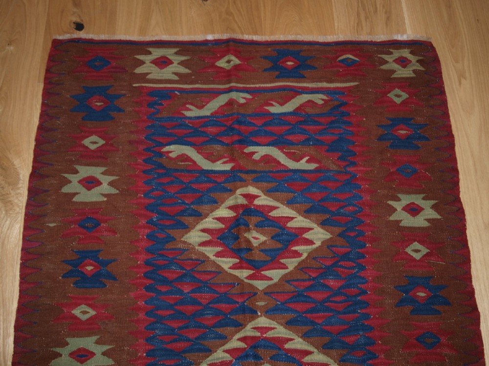 OLD SHARKOY KILIM, SMALL SIZE WITH GOOD COLOUR AND DESIGN, CIRCA 1920. View VI