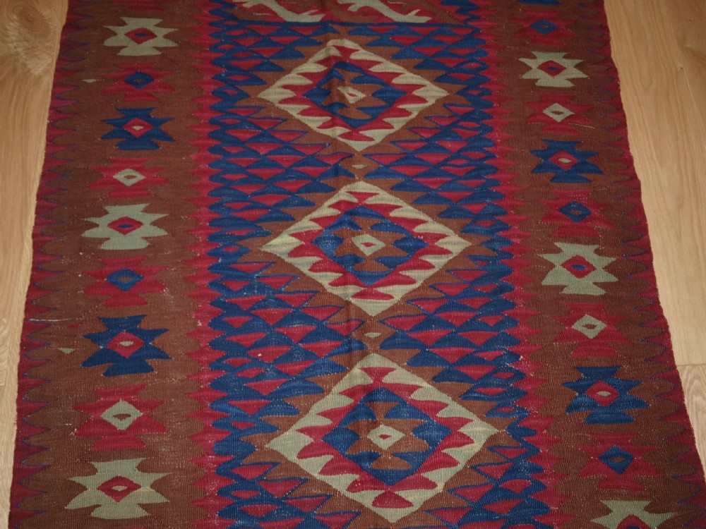 OLD SHARKOY KILIM, SMALL SIZE WITH GOOD COLOUR AND DESIGN, CIRCA 1920. View VII