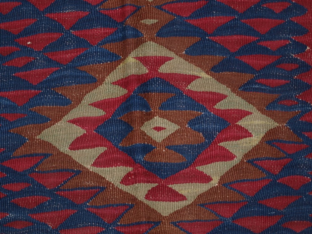 OLD SHARKOY KILIM, SMALL SIZE WITH GOOD COLOUR AND DESIGN, CIRCA 1920. View X