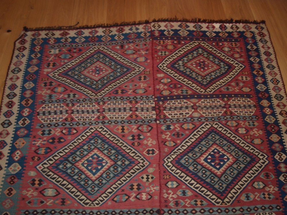 ANTIQUE TURKISH MALATYA KILIM WOVEN IN TWO PARTS, GREAT FURNISHING KILIM, CIRCA 1900/20. View III