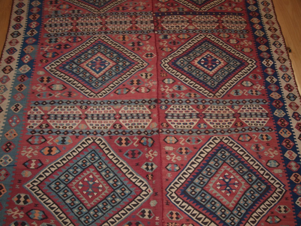 ANTIQUE TURKISH MALATYA KILIM WOVEN IN TWO PARTS, GREAT FURNISHING KILIM, CIRCA 1900/20. View IV