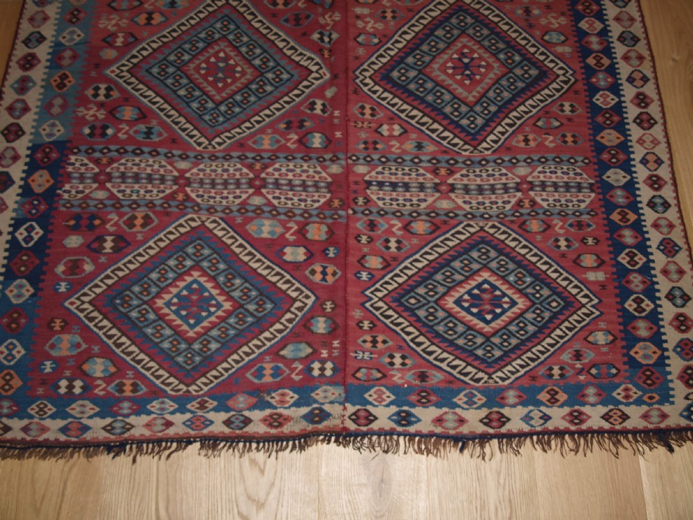 ANTIQUE TURKISH MALATYA KILIM WOVEN IN TWO PARTS, GREAT FURNISHING KILIM, CIRCA 1900/20. View V