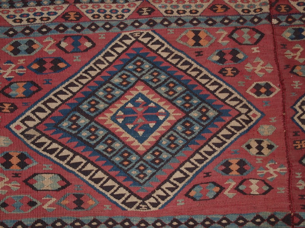 ANTIQUE TURKISH MALATYA KILIM WOVEN IN TWO PARTS, GREAT FURNISHING KILIM, CIRCA 1900/20. View XI