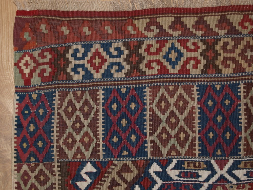 ANTIQUE TURKISH MALATYA KILIM BAG OR CHUVAL FACE, EXCELLENT CONDITION, CIRCA 1900. View II