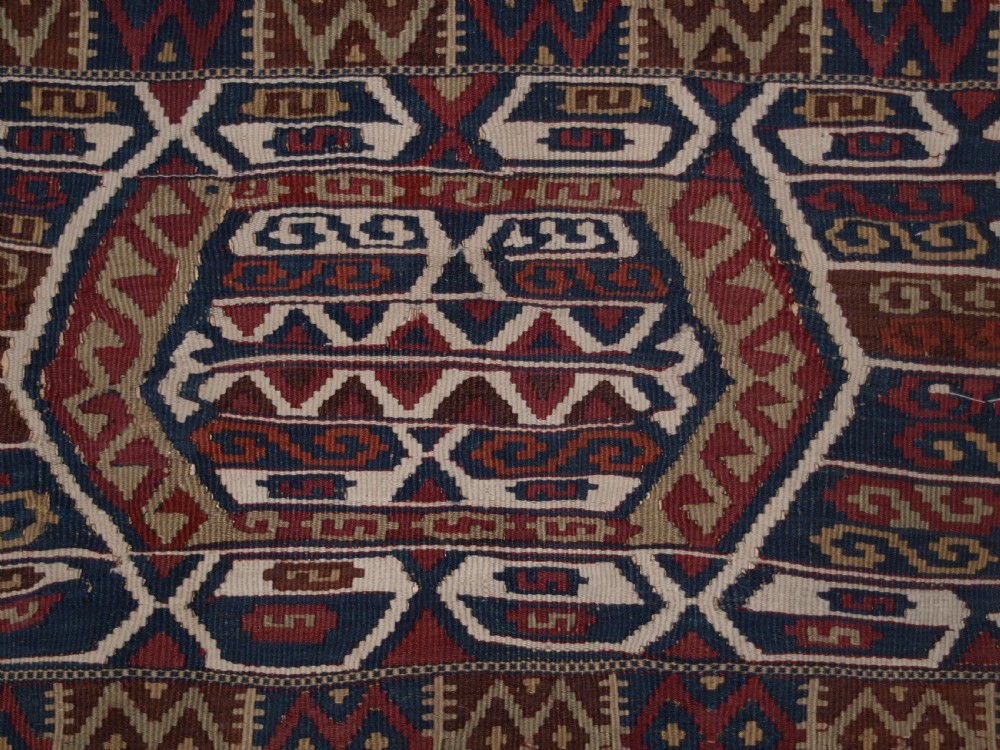 ANTIQUE TURKISH MALATYA KILIM BAG OR CHUVAL FACE, EXCELLENT CONDITION, CIRCA 1900. View IV