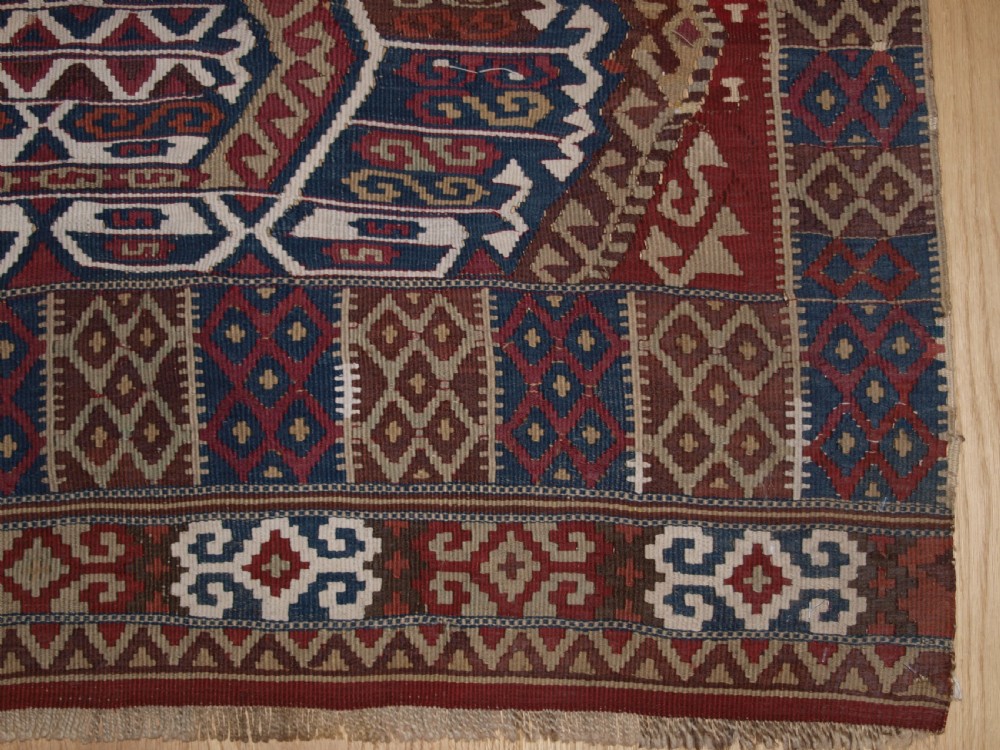 ANTIQUE TURKISH MALATYA KILIM BAG OR CHUVAL FACE, EXCELLENT CONDITION, CIRCA 1900. View VI