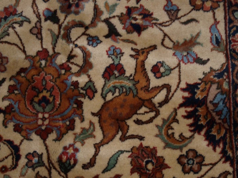 OLD PERSIAN TABRIZ CARPET WITH CLASSIC HUNTING DESIGN, EXCELLENT CONDITION, CIRCA 1920. View IX