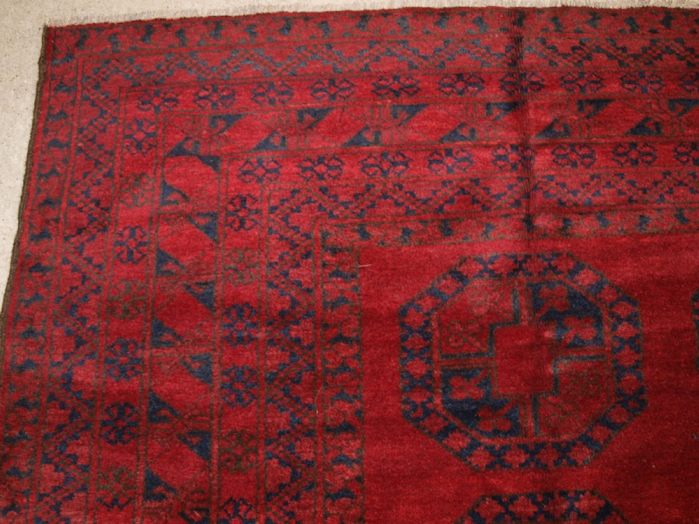 ANTIQUE AFGHAN VILLAGE CARPET, ERSARI WEAVERS, GREAT COLOUR, CIRCA 1900/20. View II