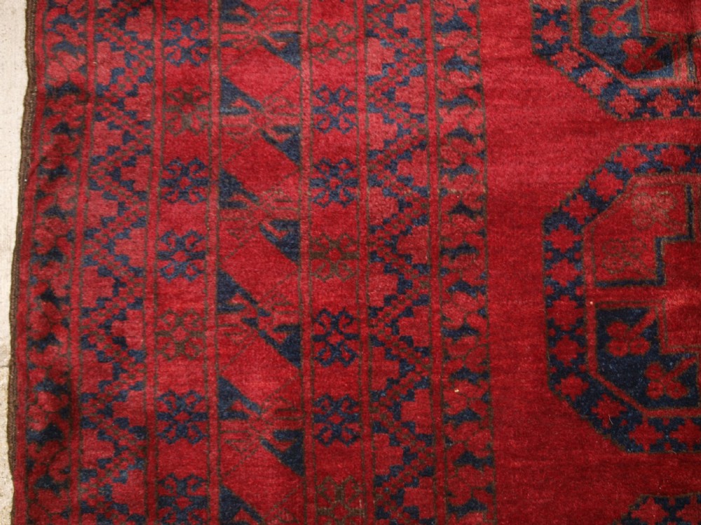 ANTIQUE AFGHAN VILLAGE CARPET, ERSARI WEAVERS, GREAT COLOUR, CIRCA 1900/20. View III
