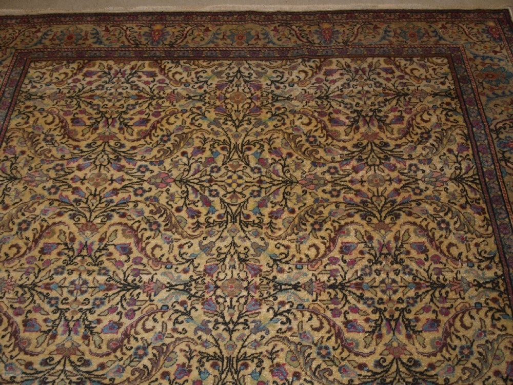 OLD TURKISH KAYSERI CARPET, ALL OVER FLORAL DESIGN, SOFT COLOURS, GOOD CONDITION, CIRCA 1920. View IV