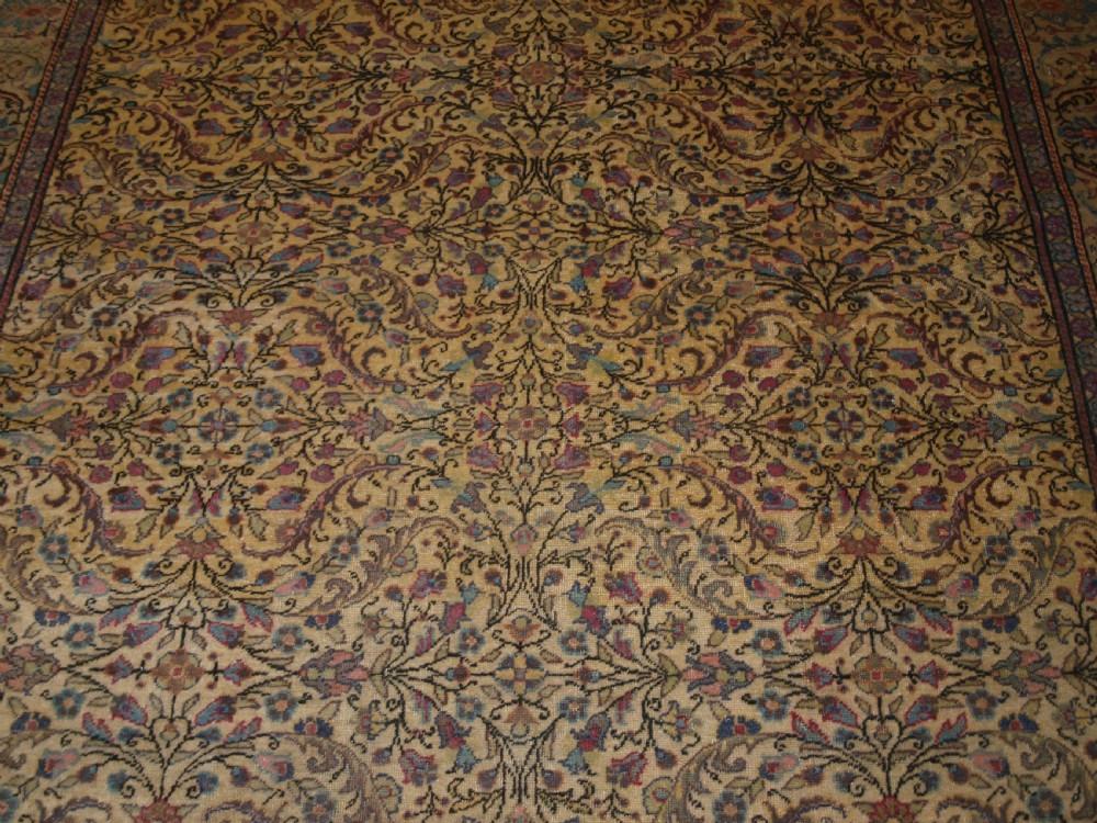 OLD TURKISH KAYSERI CARPET, ALL OVER FLORAL DESIGN, SOFT COLOURS, GOOD CONDITION, CIRCA 1920. View V
