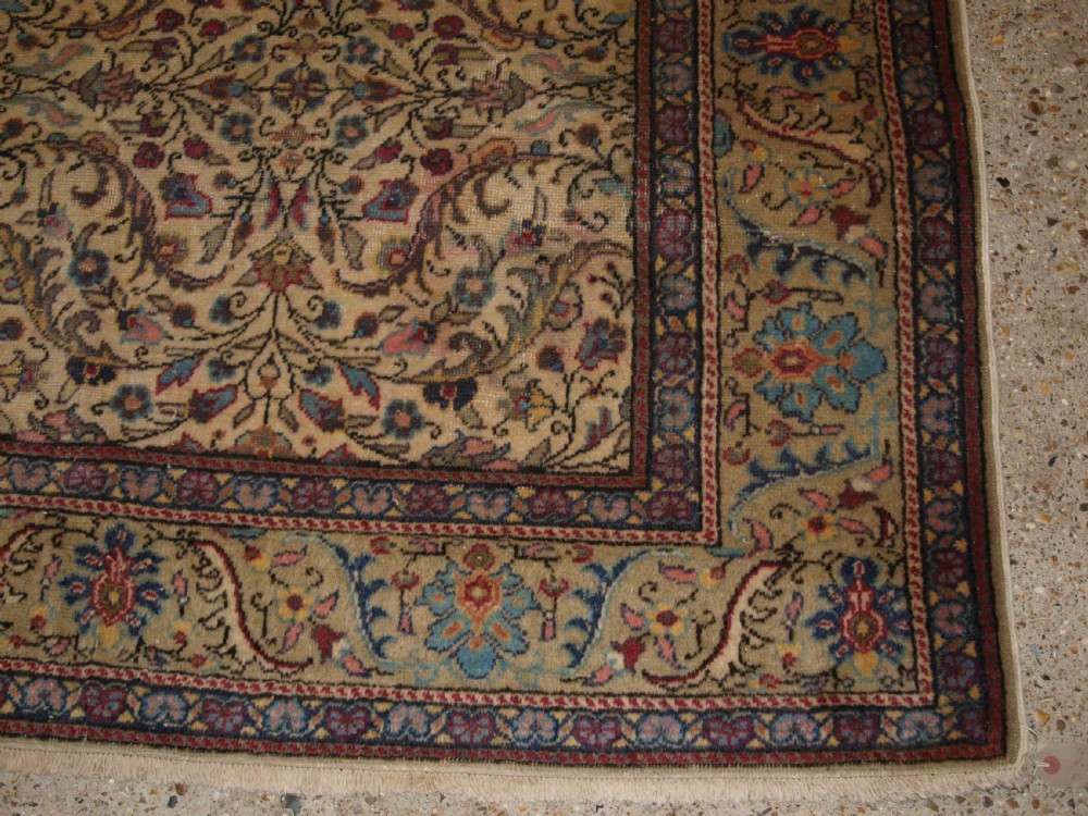 OLD TURKISH KAYSERI CARPET, ALL OVER FLORAL DESIGN, SOFT COLOURS, GOOD CONDITION, CIRCA 1920. View IX