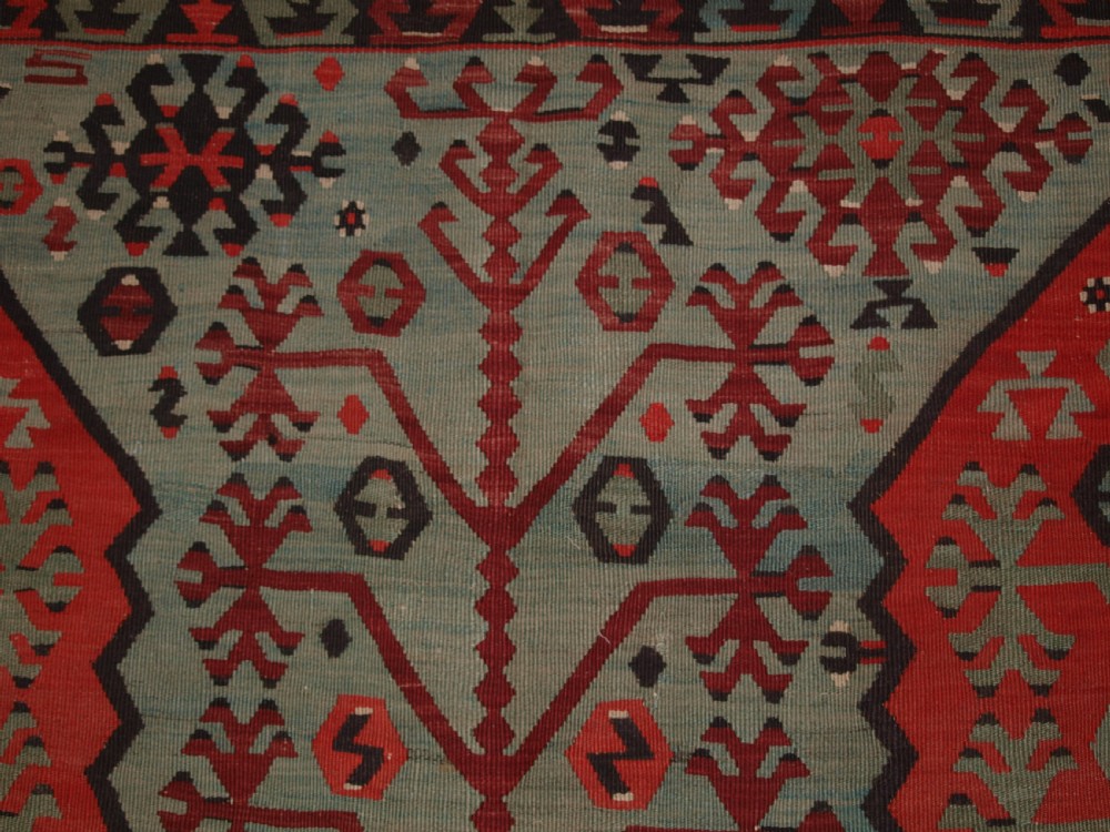 ANTIQUE TURKISH SIVAS KILIM OF SCARCE DESIGN, SUPERB CONDITION, CIRCA 1900. View VII