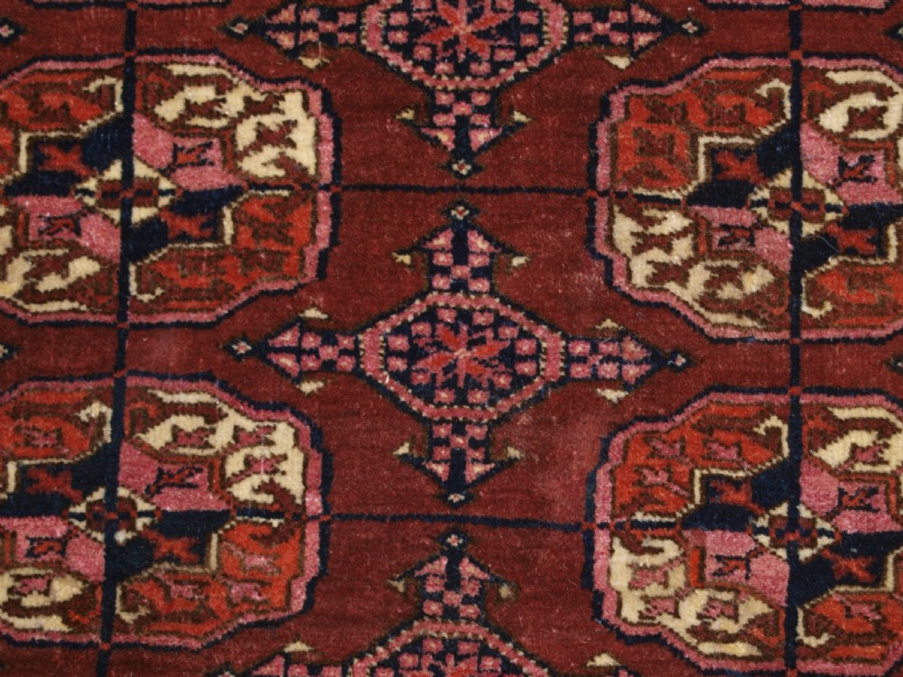 ANTIQUE TEKKE TURKMEN DOWRY RUG, SMALL SIZE, FINE WEAVE, CIRCA 1880. View VII