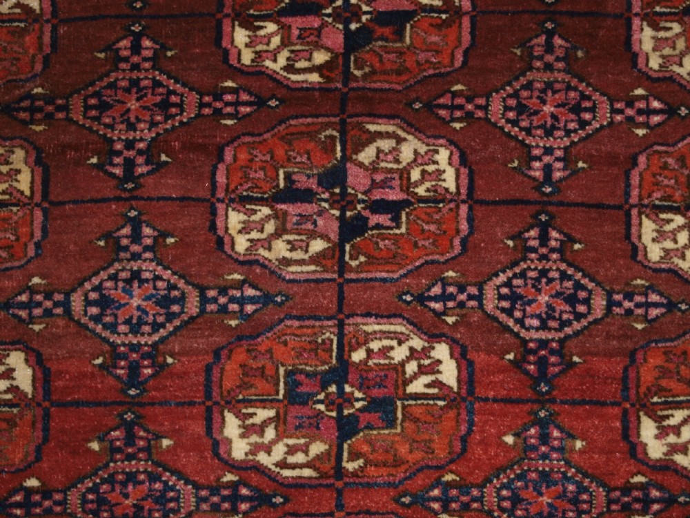 ANTIQUE TEKKE TURKMEN DOWRY RUG, SMALL SIZE, FINE WEAVE, CIRCA 1880. View VIII
