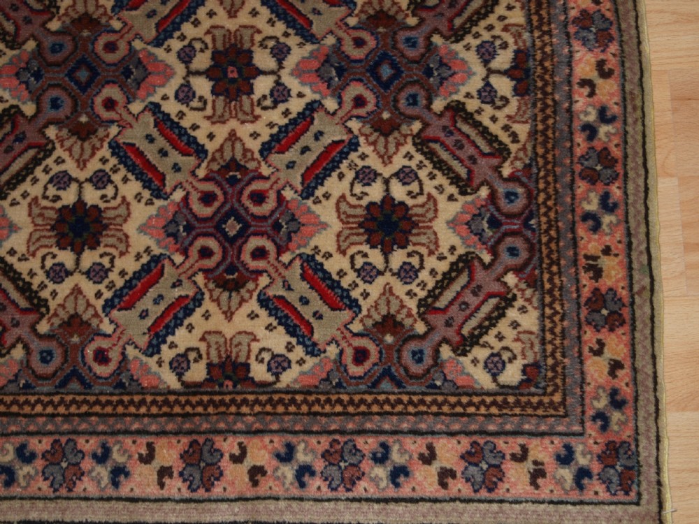 OLD TURKISH KAYSERI RUG WITH LATTICE DESIGN, FINE WEAVE AND SOFT COLOUR, CIRCA 1920. View VIII