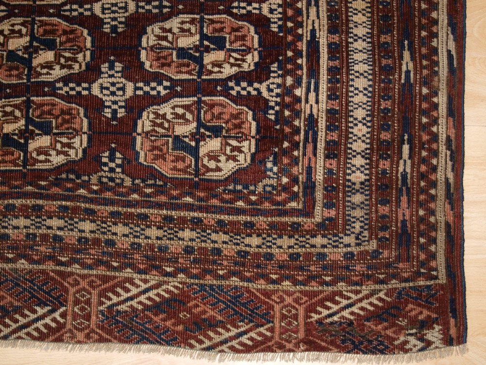 ANTIQUE TEKKE TURKMEN RUG OF SMALL SIZE, RICH RED BROWN COLOUR, CIRCA 1900. View VII