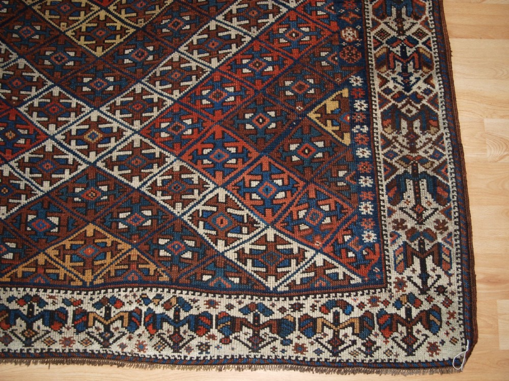 ANTIQUE KURDISH RUG WITH LATTICE DESIGN, VISUALLY STRIKING RUG, CIRCA 1900. View VII