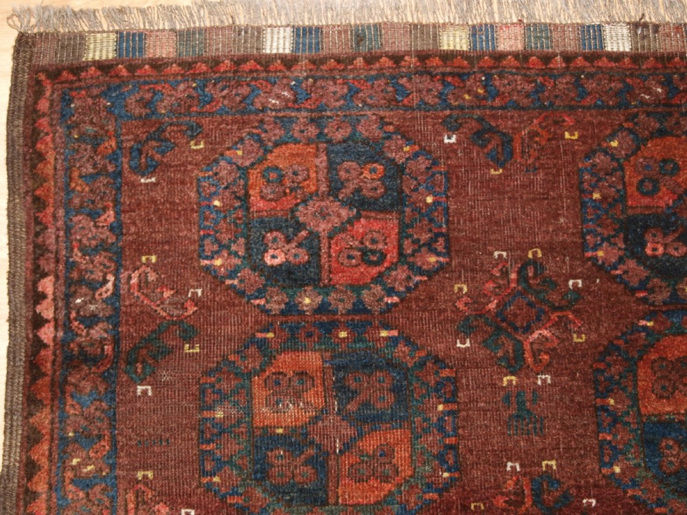 ANTIQUE ERSARI TURKMEN RUG OF SMALL SIZE, EARTH COLOURS, CIRCA 1900. View II