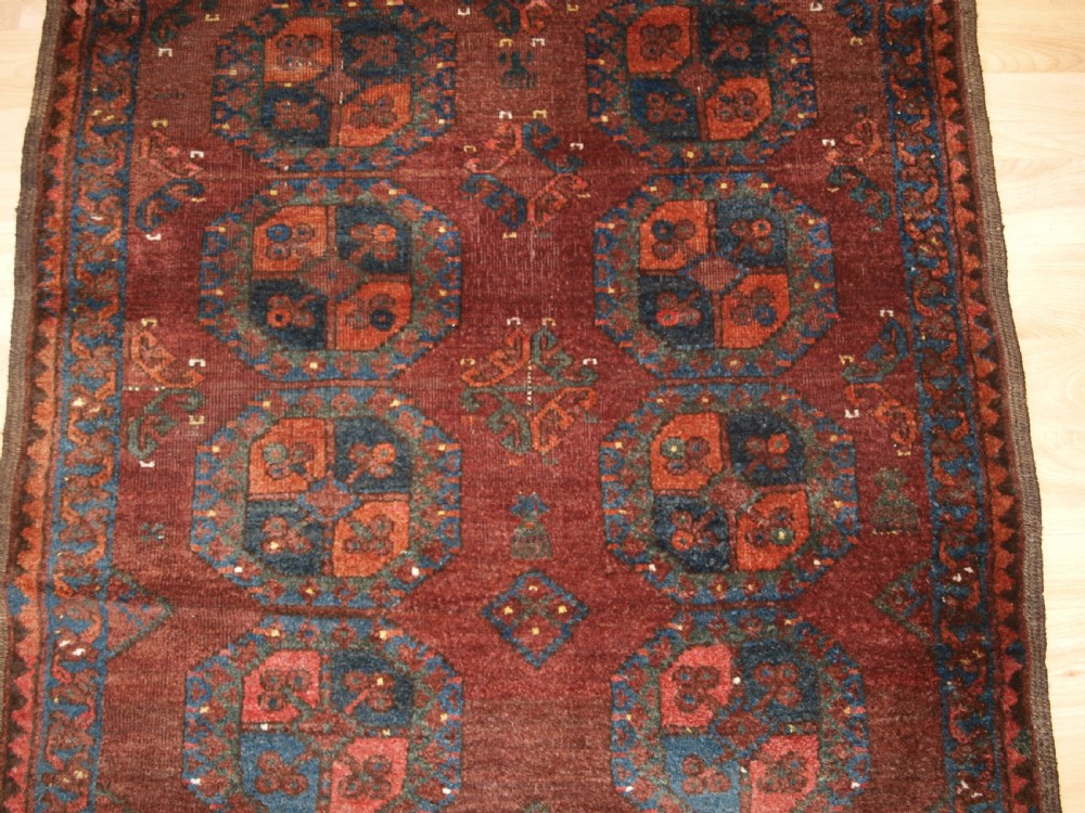 ANTIQUE ERSARI TURKMEN RUG OF SMALL SIZE, EARTH COLOURS, CIRCA 1900. View III