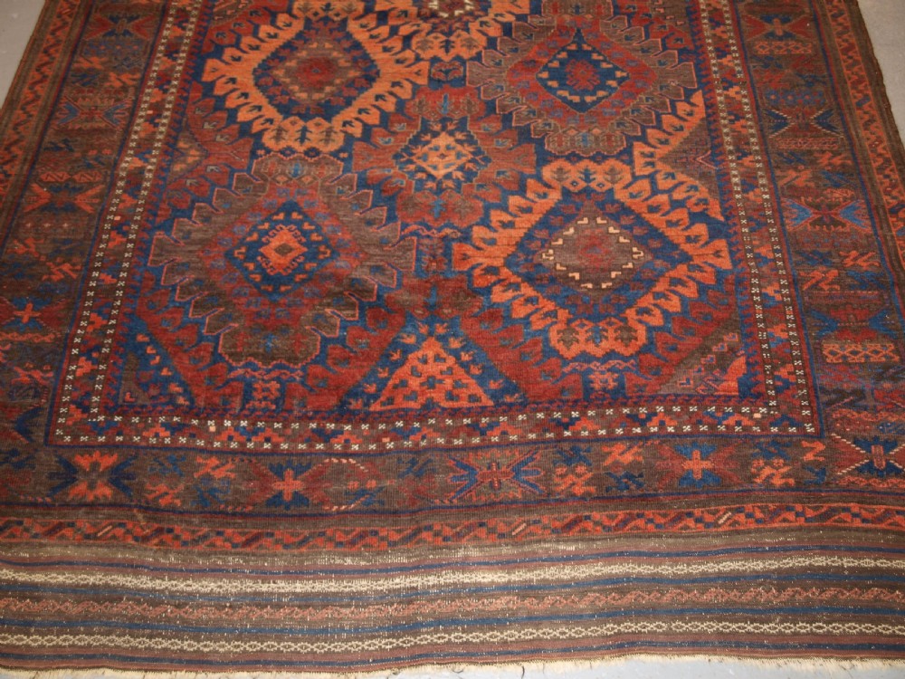 ANTIQUE TIMURI BALUCH MAIN CARPET, SUPERB COLOUR, 2ND HALF 19TH CENTURY. View VI