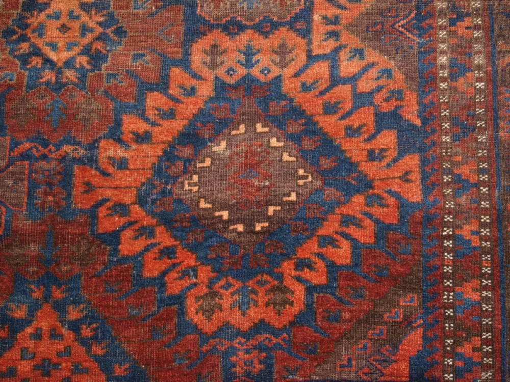 ANTIQUE TIMURI BALUCH MAIN CARPET, SUPERB COLOUR, 2ND HALF 19TH CENTURY. View IX
