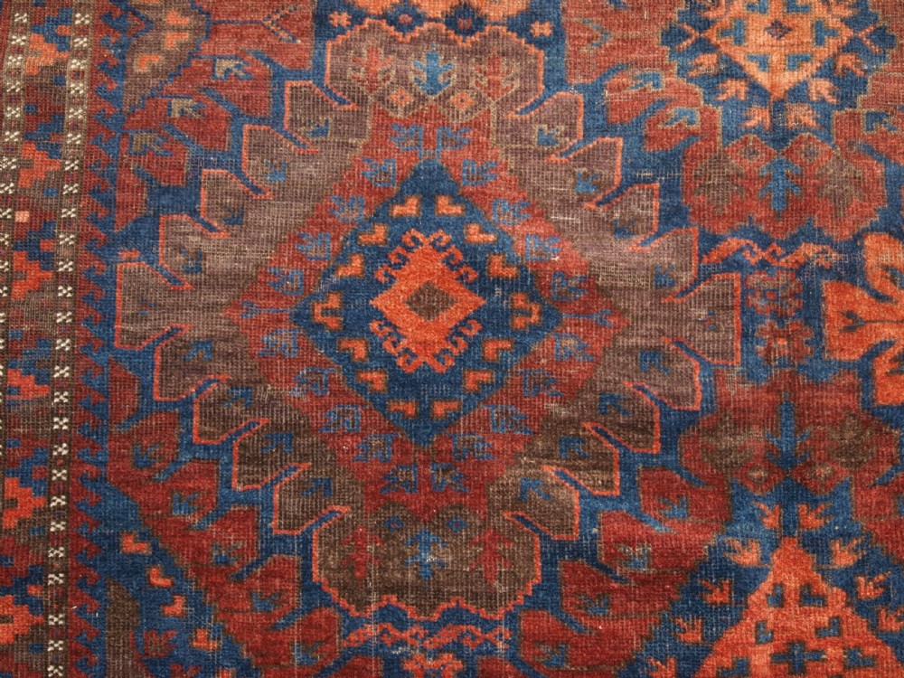 ANTIQUE TIMURI BALUCH MAIN CARPET, SUPERB COLOUR, 2ND HALF 19TH CENTURY. View X