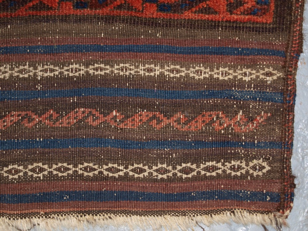 ANTIQUE TIMURI BALUCH MAIN CARPET, SUPERB COLOUR, 2ND HALF 19TH CENTURY. View XI