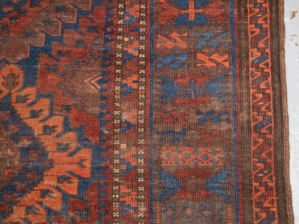 ANTIQUE TIMURI BALUCH MAIN CARPET, SUPERB COLOUR, 2ND HALF 19TH CENTURY. View XII
