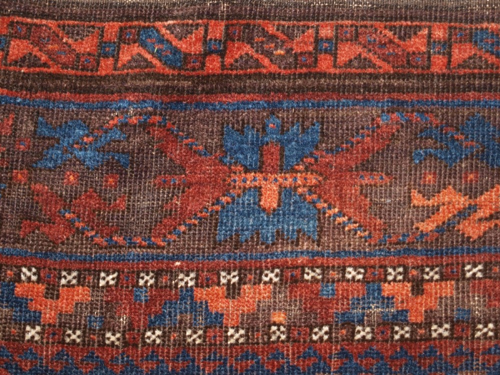 ANTIQUE TIMURI BALUCH MAIN CARPET, SUPERB COLOUR, 2ND HALF 19TH CENTURY. View XIII