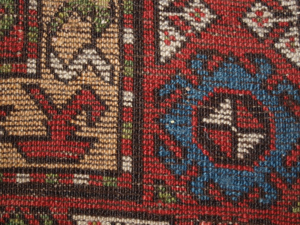 ANTIQUE CAUCASIAN LONG RUG OR RUNNER WITH MEDALLION DESIGN, SUPERB COLOURS, CIRCA 1900. View XII