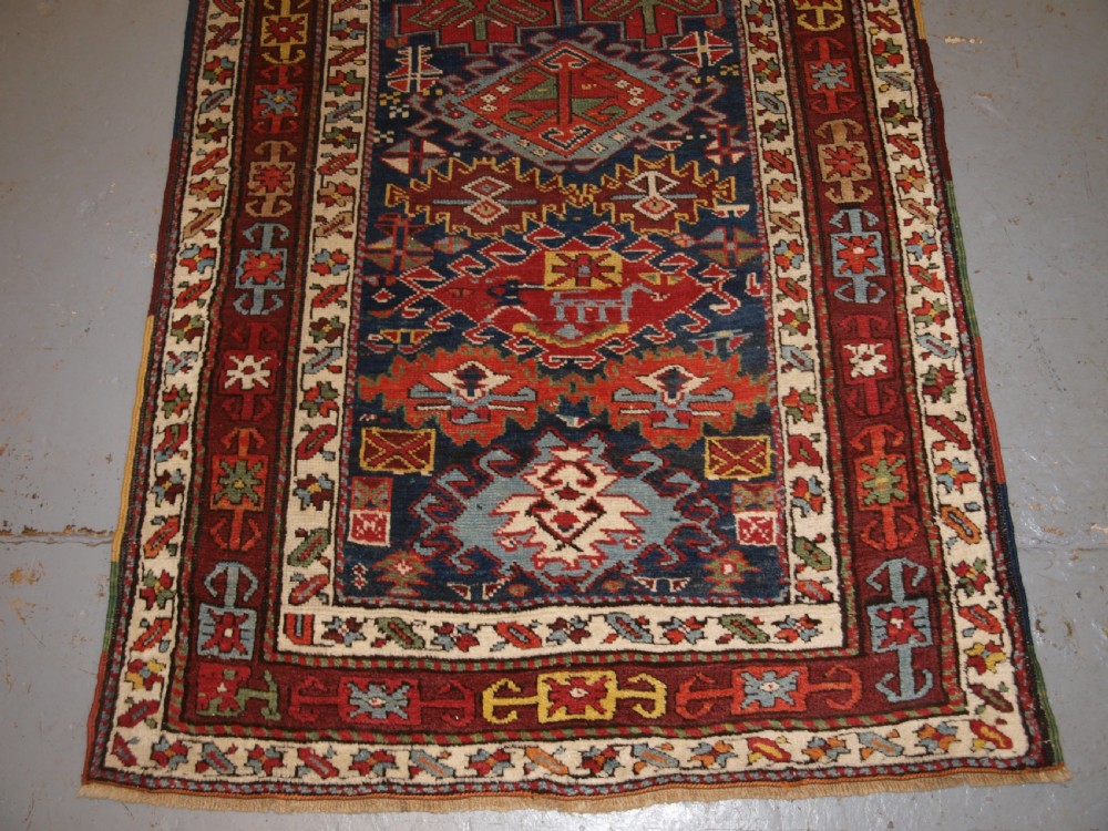 ANTIQUE KURDISH RUNNER, EXCELLENT DESIGN AND SUPERB COLOUR. CIRCA 1890. View VII