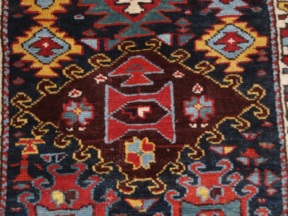 ANTIQUE KURDISH RUNNER, EXCELLENT DESIGN AND SUPERB COLOUR. CIRCA 1890. View X