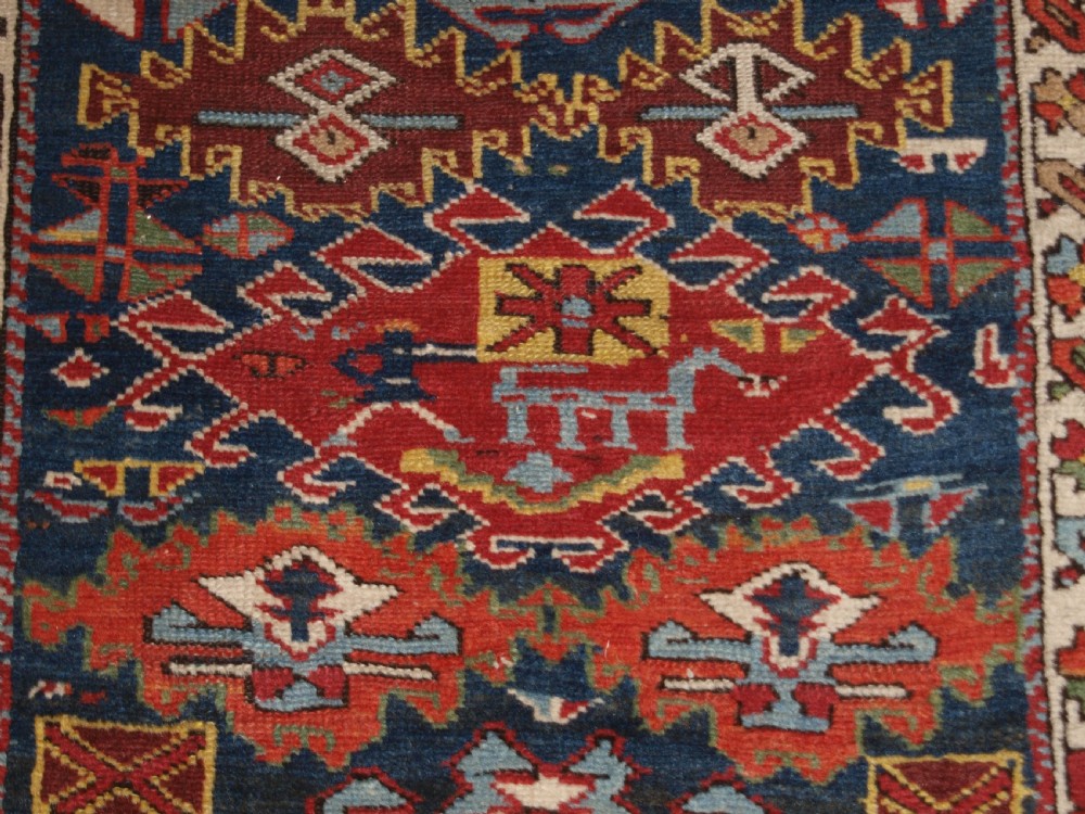 ANTIQUE KURDISH RUNNER, EXCELLENT DESIGN AND SUPERB COLOUR. CIRCA 1890. View XIII
