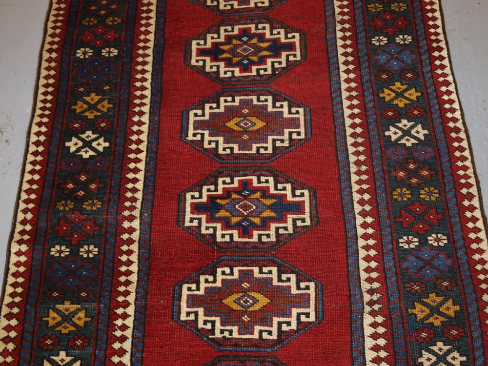 ANTIQUE NORTH PERSIAN KELARDASHT RUNNER, SUPERB COLOUR, CIRCA 1920. View IV