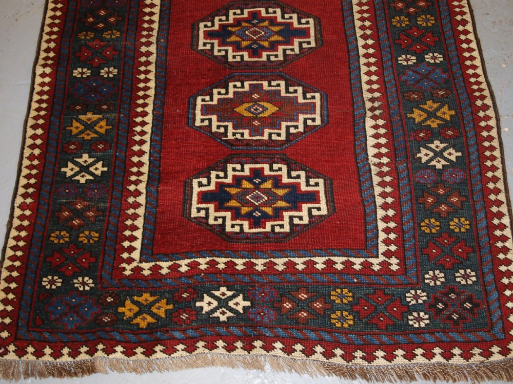 ANTIQUE NORTH PERSIAN KELARDASHT RUNNER, SUPERB COLOUR, CIRCA 1920. View V