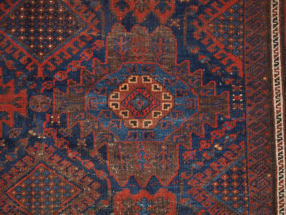 ANTIQUE TIMURI BALUCH MAIN CARPET, OUTSTANDING COLOUR, EX WISDOM COLLECTION. 2ND HALF 19TH CENTURY. View VII