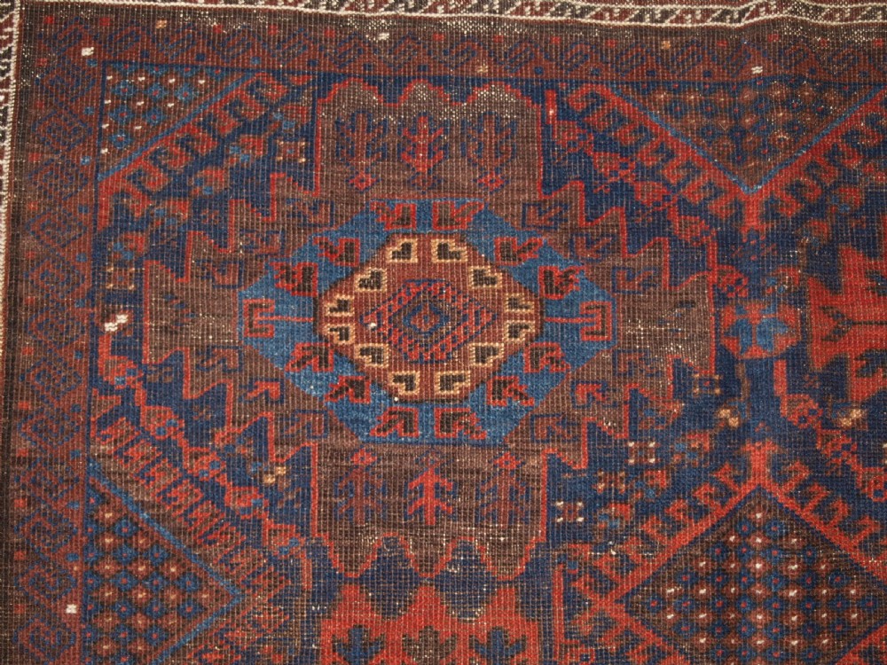 ANTIQUE TIMURI BALUCH MAIN CARPET, OUTSTANDING COLOUR, EX WISDOM COLLECTION. 2ND HALF 19TH CENTURY. View VIII