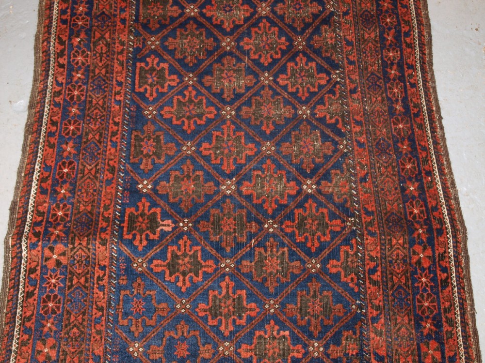 ANTIQUE BALUCH RUG, KHORASSAN REGION, NORTH EAST PERSIA, SNOWFLAKE DESIGN, CIRCA 1880. View V