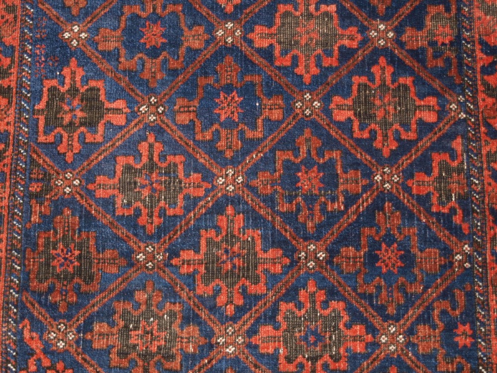 ANTIQUE BALUCH RUG, KHORASSAN REGION, NORTH EAST PERSIA, SNOWFLAKE DESIGN, CIRCA 1880. View XI