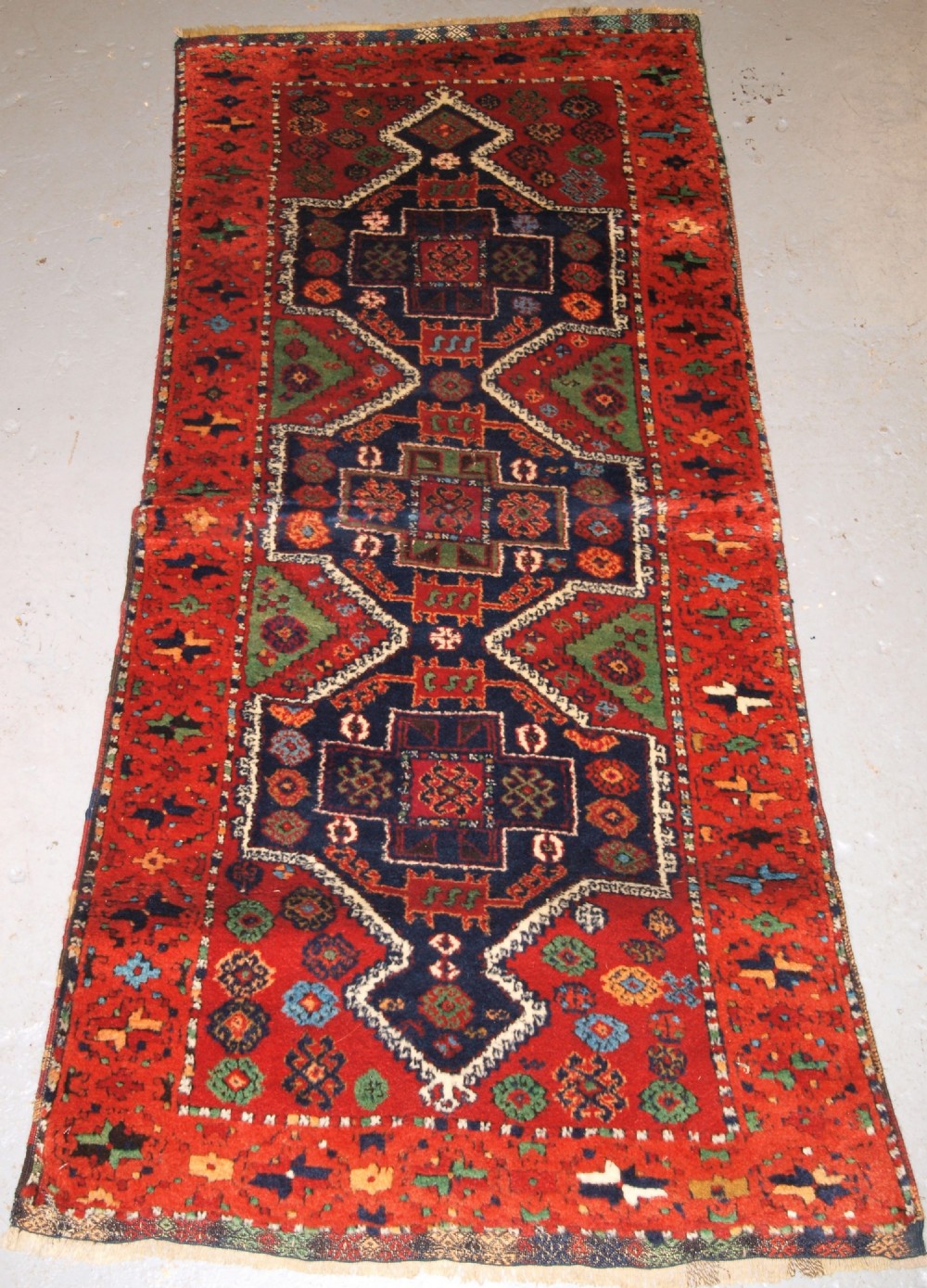 ANTIQUE EASTERN TURKISH YURUK LONG RUG, SUPERB COLOUR, CIRCA 1900.