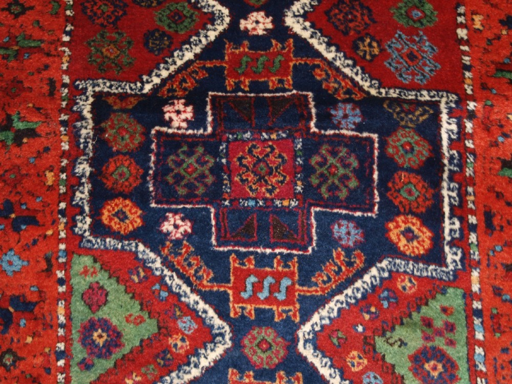 ANTIQUE EASTERN TURKISH YURUK LONG RUG, SUPERB COLOUR, CIRCA 1900. View V