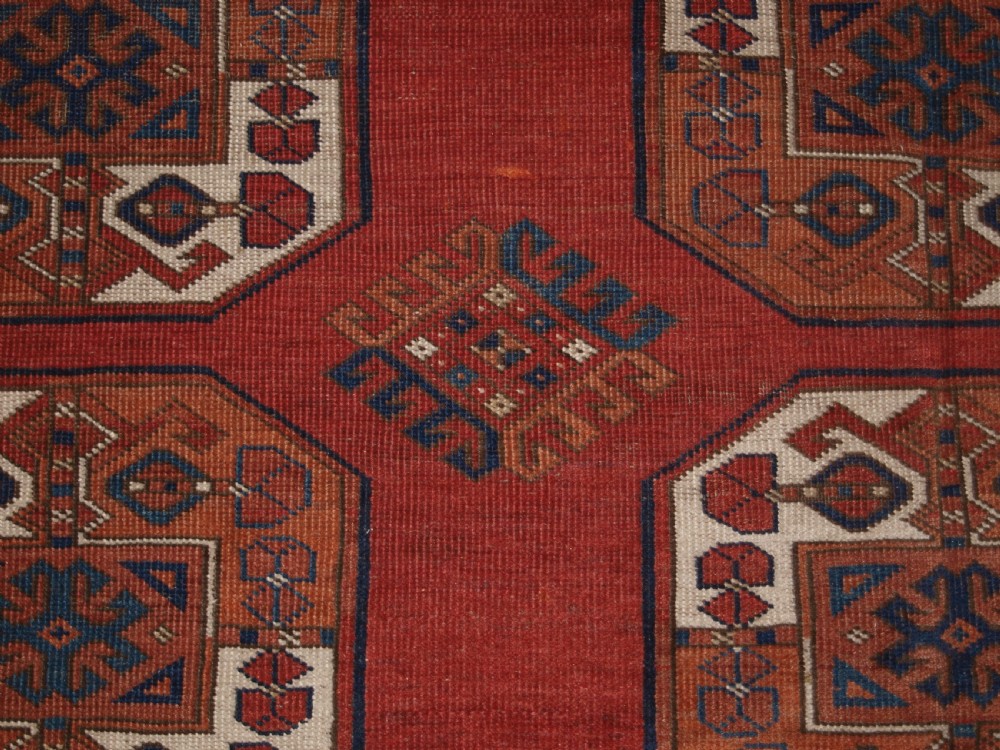 ANTIQUE ERSARI KIZIL AYAK TURKMEN MAIN CARPET, SUPERB COLOUR AND CONDITION, CIRCA 1880. View VIII