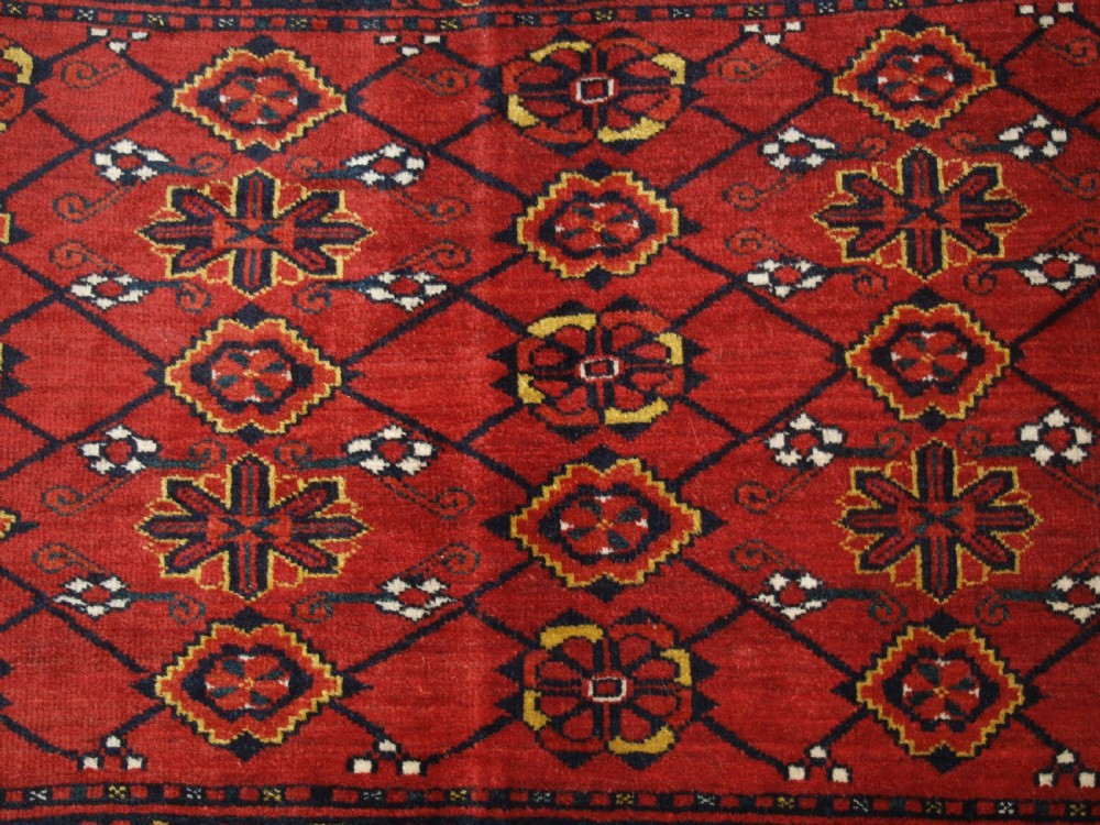 ANTIQUE BESHIR TURKMEN CHUVAL CAMEL BAG OF LARGE SIZE, CIRCA 1900. View IV