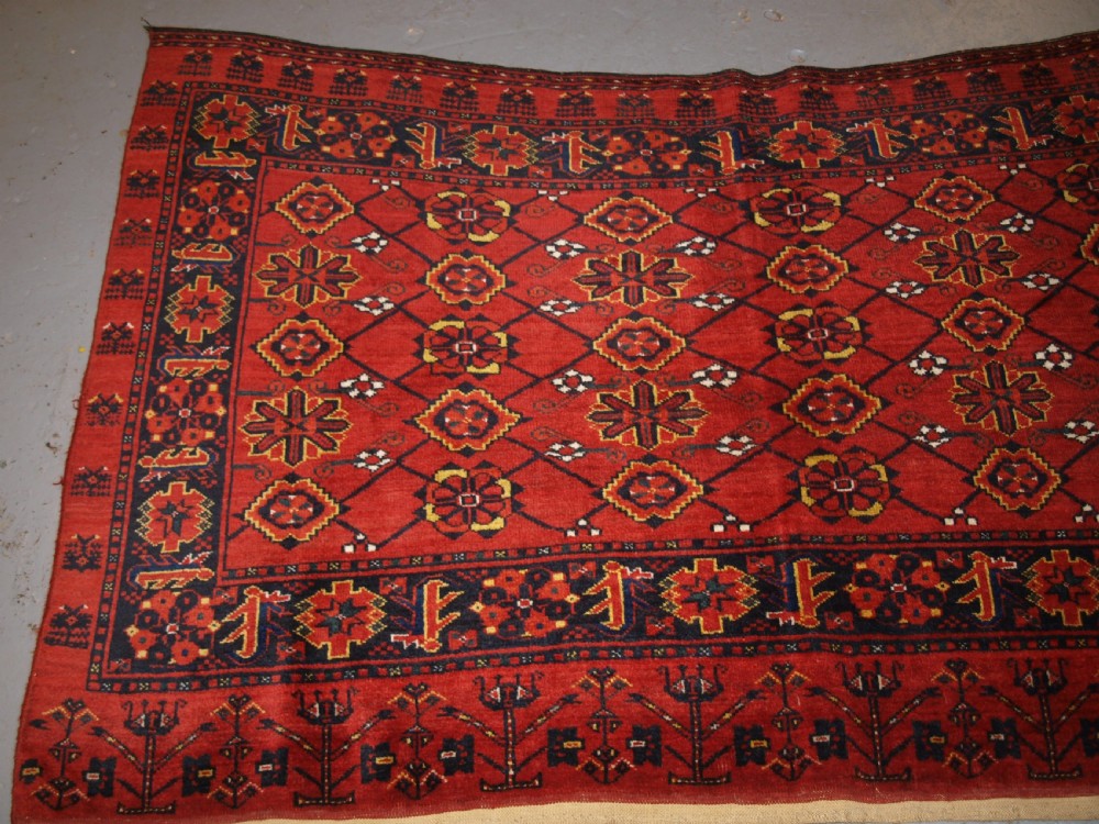 ANTIQUE BESHIR TURKMEN CHUVAL CAMEL BAG OF LARGE SIZE, CIRCA 1900. View V