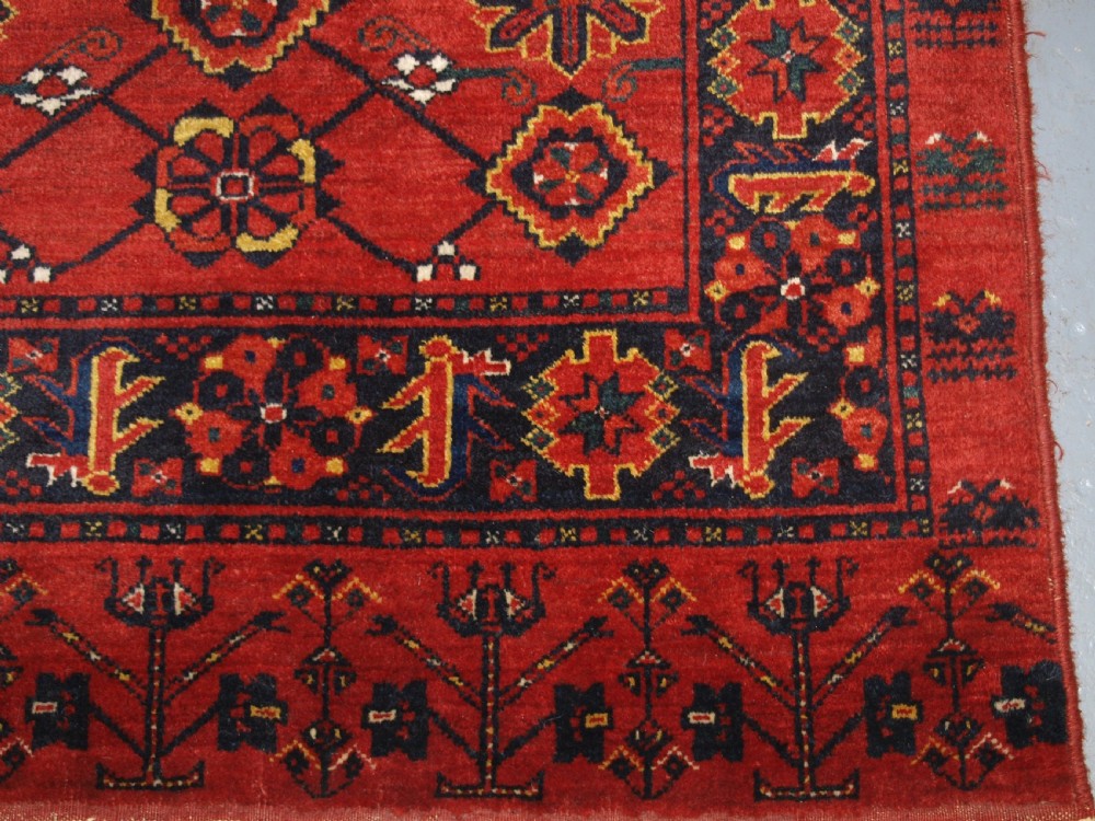 ANTIQUE BESHIR TURKMEN CHUVAL CAMEL BAG OF LARGE SIZE, CIRCA 1900. View VII